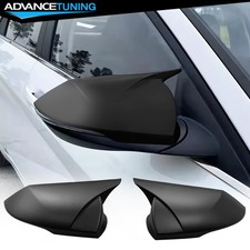 Fits 21-26 Hyundai Elantra 4DR Matte Black ABS Rear View Side Mirror Cover Cap