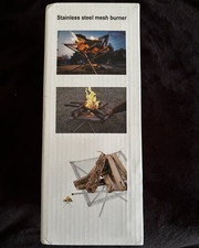 Stainless Steel Portable Foldable Wood Fire Pit w/ Mesh Screen, Bag & Gloves