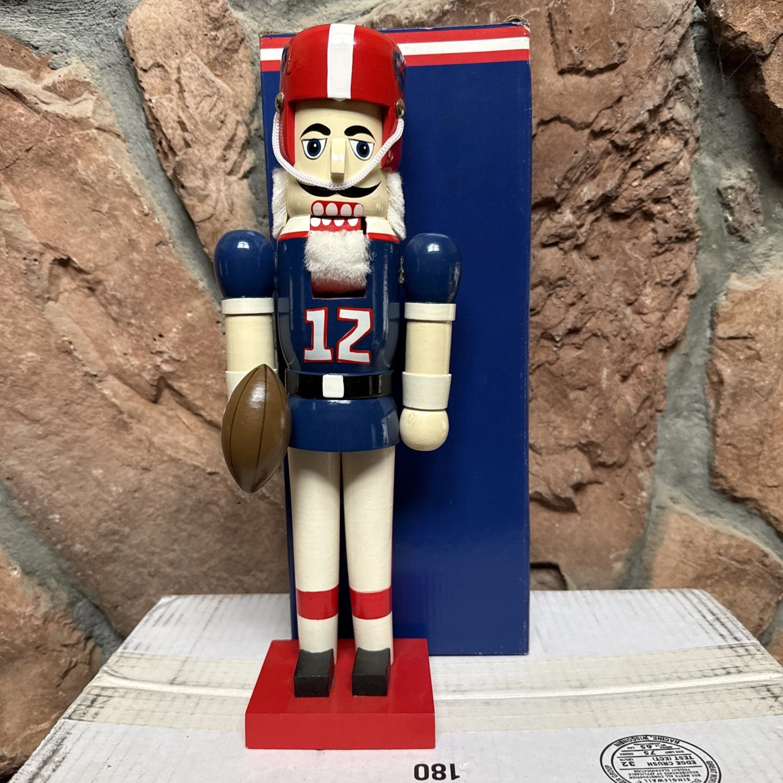 Buffalo Bills Nutcracker Jim Kelly Papel Giftware 14” Licensed Full Size
