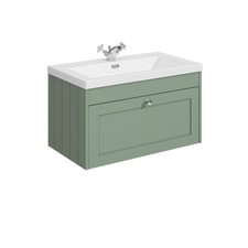 Image of Balterley Wall Hung 1 Drawer Unit & Minimalist Basin 1 Tap Hole - Size/Colour