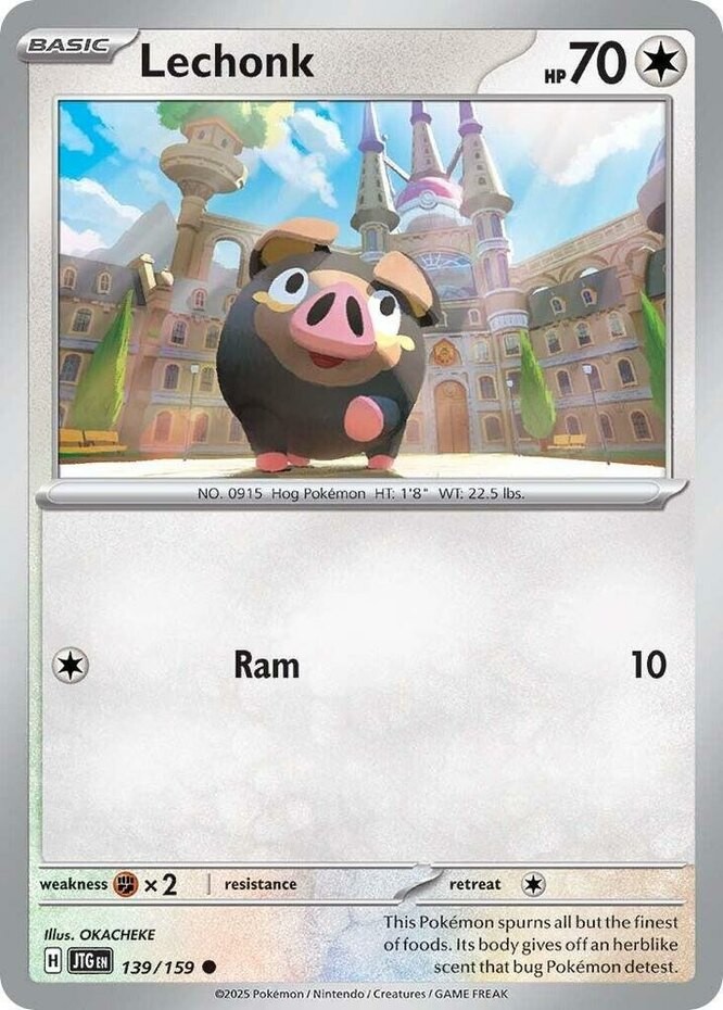 Lechonk - 139/159 - Common (Lp) Journey Together - Colorless Pokémon