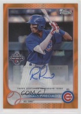 2022 Pro Debut Chrome Orange Lava Refractor 25/25 Reginald Preciado Auto 0c6