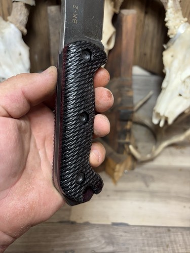 KA-BAR Becker BK2, BK9, Etc. Canvas Micarta Handles - Picture 5 of 14