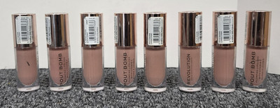 8 X Makeup Revolution Pout Bomb Plumping Lip Gloss in Candy Pink, 0.15 Oz