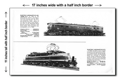 1920 and 1950 Milwaukee Locos No. 10300 & E71 - 11x17 Poster