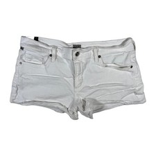 Citizens Low Rise of Humanity White Denim Cutoff Shorts Size 30 Frayed Womens