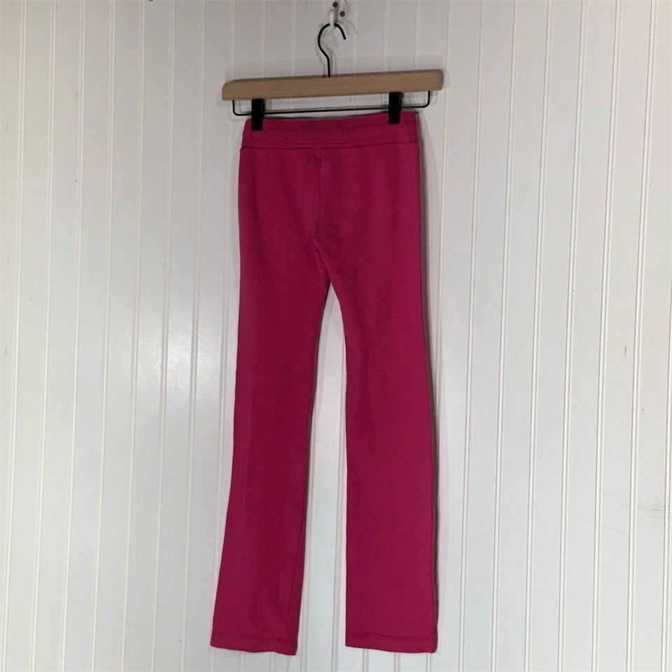 Pantalones deportivos Abercrombie Kids rosa intenso pantalones de yoga pierna acampanada S (10/12) estilo Y2K Foto 2 de 4