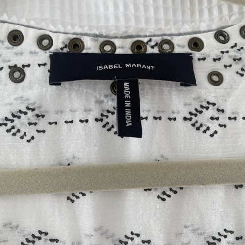 ISABEL MARANT Runway "Alicia" Lace Up Tunic Top Sz 38 Grommet Stud Mainline - Picture 9 of 11