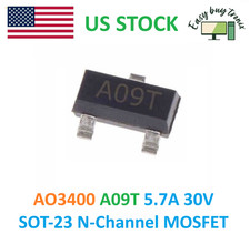30Pcs Lot SOT-23 Triode SMD MOS FET A03400 A03400A A09T SOT 30V 5.7A