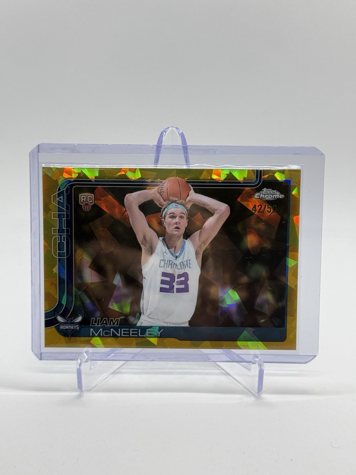 2025-26 Topps Chrome Sapphire - Liam McNeeley #279 Gold /50