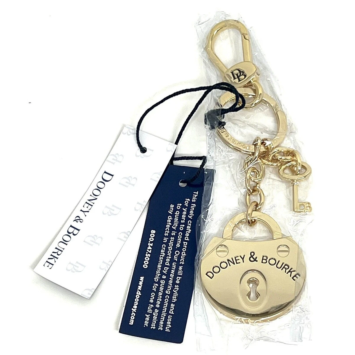 Dooney & Bourke Signature Charm Key Chain in Metallic