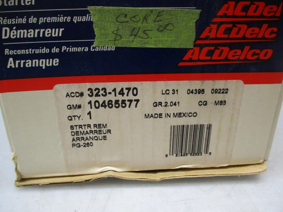 Motor De Arranque ACDelco Remanufacturado 323-1470 Foto 2 de 4