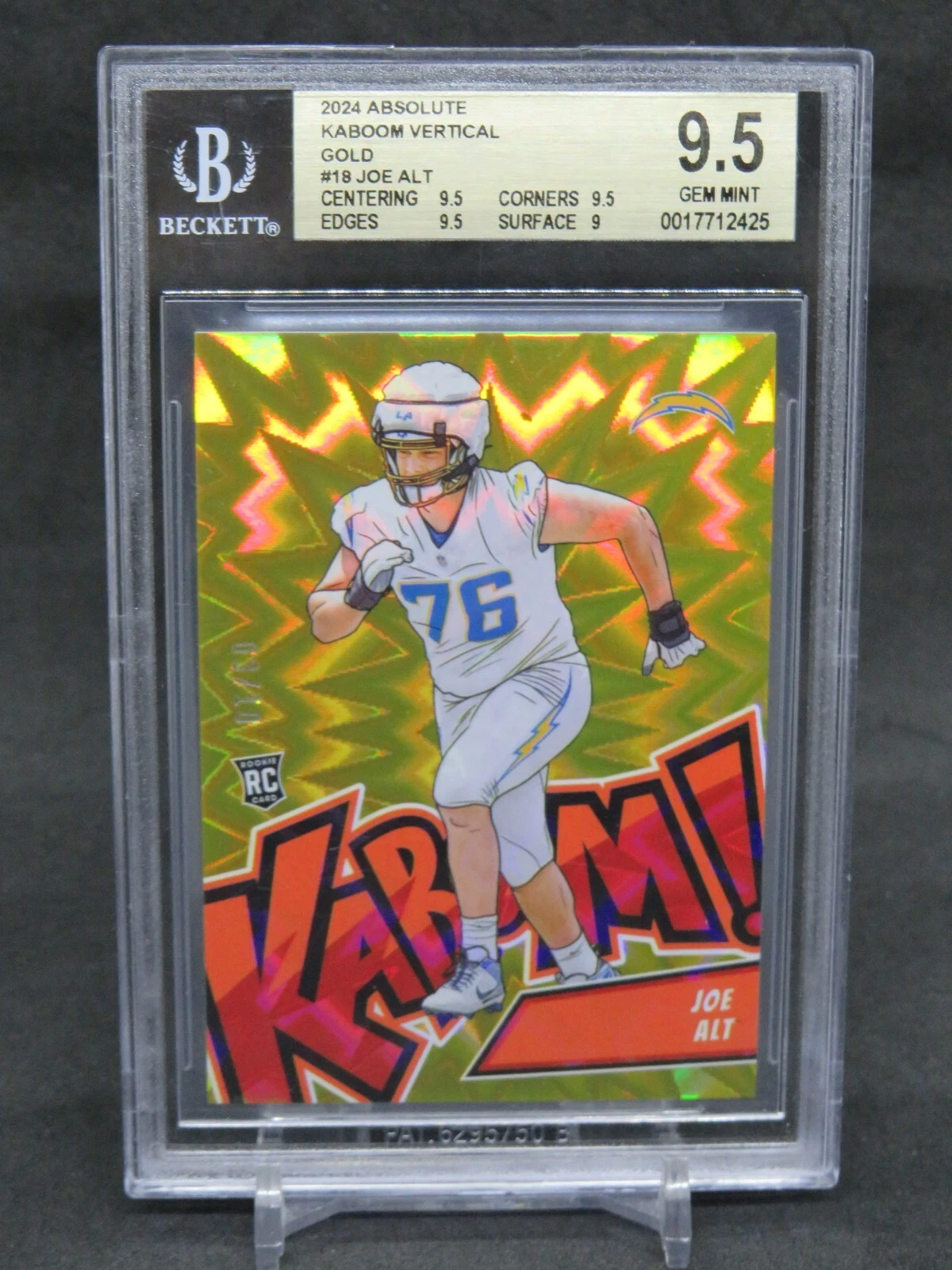 Joe Alt Panini Absolute Kaboom! Vertical #18 Gold