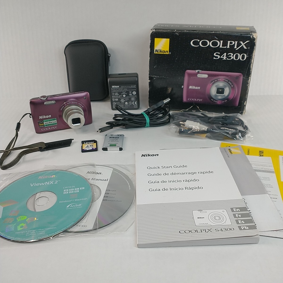 Nikon COOLPIX S4300 Touchscreen 16.0MP Digital Camera In Box +