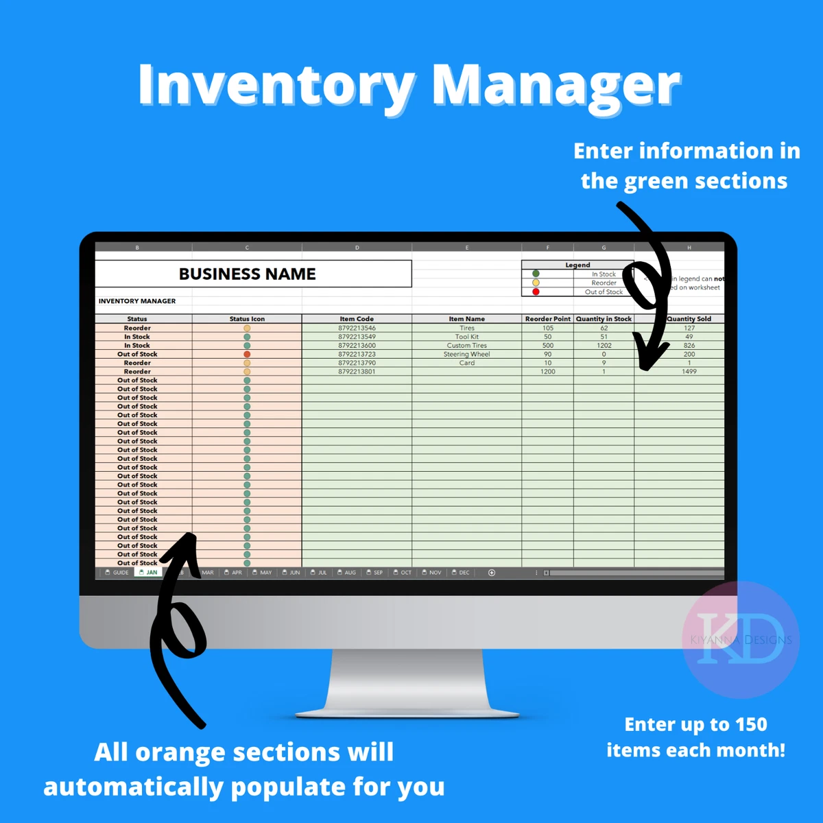 Inventory Control Excel Template