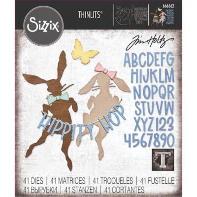 Sizzix Thinlits Stanzenset 8-teilig - Vault Hippity Hop von Tim Holtz 666562