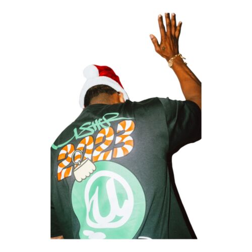 Maglietta Usher Jingle Ball 2023 Philadelphia Grafica Natale Tour Concerto Med - Foto 2 di 9