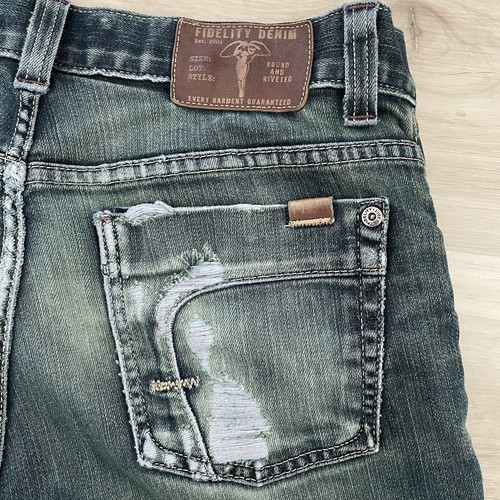 FIDELITY Men's Jeans Size W35xL31 Straight Dark Wash Made In USA 5-11/31 - Picture 8 of 10