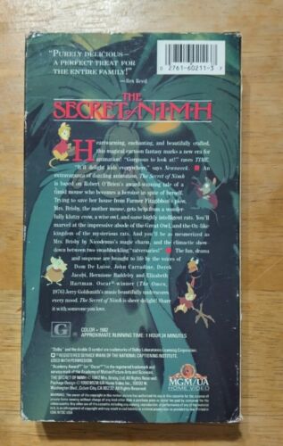 The Secret of NIMH VHS MGM Dolby Cartoon 1982 1990, Rare VHS, Vintage VHS - Picture 2 of 4