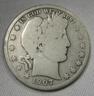 1907-D Barber Silver Half Dollar Coin AH318