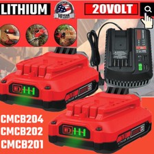 For Craftsman V20 20 Volt MAX Lithium Battery /Charger CMCB204 CMCB202 CMCB201