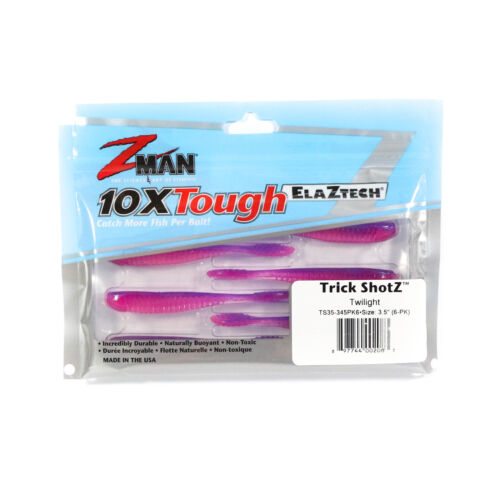 Zman Soft Lure Trick ShotZ 3.5 Inch 6/Pack Twilight (2083) - Foto 1 di 4