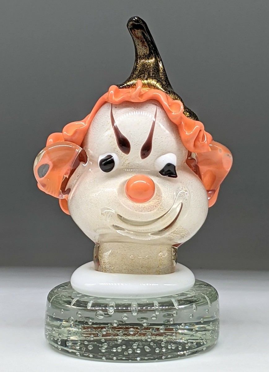 1950s Alfredo Barbini Italian Art Glass Murano Clown Sculpture