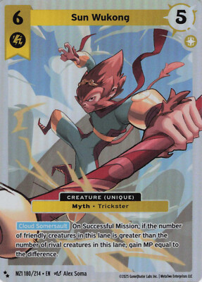Sun Wukong Holofoil Metazoo 2025 Base Set MZ1 180/214 Super Rare