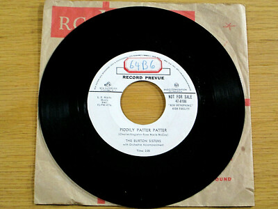 PROMO POP FEMALE 45 RPM - BURTON SISTERS - RCA 47-6186 - 