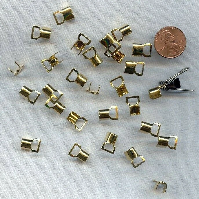 50 TAPAS DE EXTREMO VINTAGE CHAPADAS EN ORO CRIMPADO CERRADO TAMAÑO SURTIDO PARA CADENA O CORDÓN L979 Foto 2 de 3