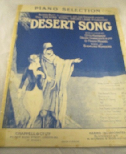 Vintage Chappell & Co Piano Sheet Music Song Booklet 1927 - Desert Song