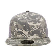 Decky 6 Panel High Profile Structured Camo Trucker - 1055