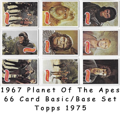 1967 Planet Of The Apes - 66 Card Basic/Base Set - Topps 1975 - Good Condition - Picture 3 of 22