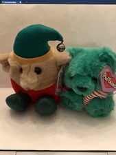2 Puffkins Jingles 6607  Elvin 6704 97-99 Swibco Plushs Christmas Vintage