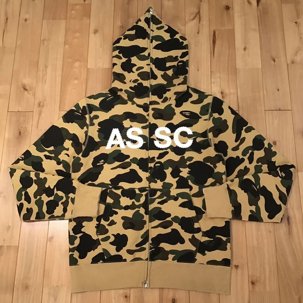 ANTI SOCIAL SOCIAL CLUB BAPE camo swarovski full zip hoodie A Bathing Ape  Size L