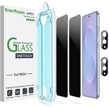 amFilm Samsung Galaxy S25 Edge 6.7" Privacy Screen Protector + Lens Protector