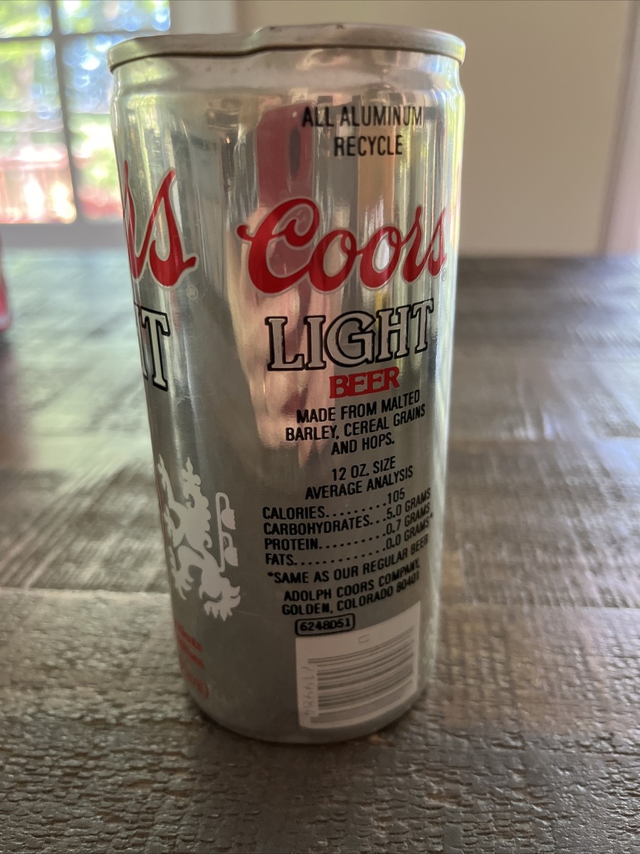 OLDER Coors Light Beer WATERFALL IMAGE w/Pull Tab Intact 12oz