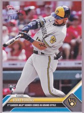 Blake Perkins Brewers Rookie 1st HR 2023 MLB Topps Now #379 Blue PARALLEL 03/49