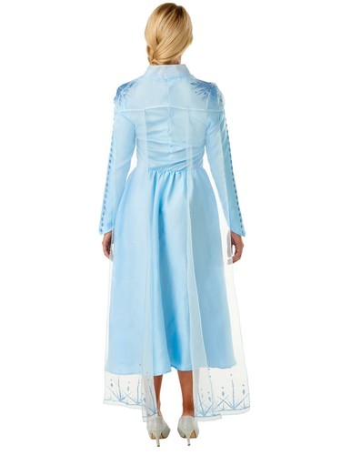 Ladies Frozen 2 Snow Elsa Fancy Dress Princess Queen Costume Christmas Cosplay - Picture 4 of 5