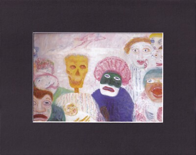 8X10'' Matted Print Art Picture: James Ensor, Death and the Masks