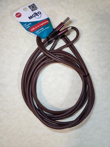 Fast Charge Cellphone Cable - Premium leather - iphone ipods ipads- 10 ft long - Zdjęcie 5 z 9