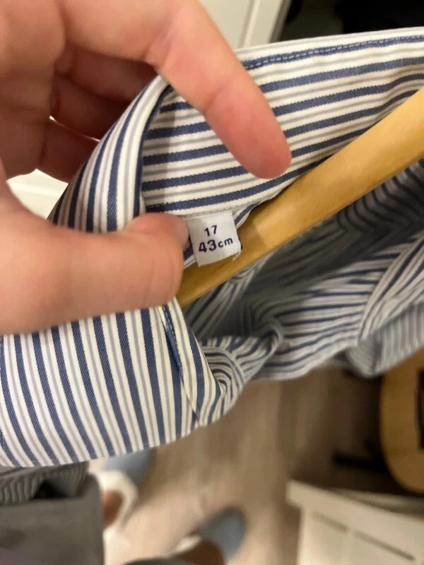 Men Boys Casual Formal BUSINESS OFFICE WORK LEISURE SHIRTS Long Sleeve 17" 43 cm - Image 3 of 4