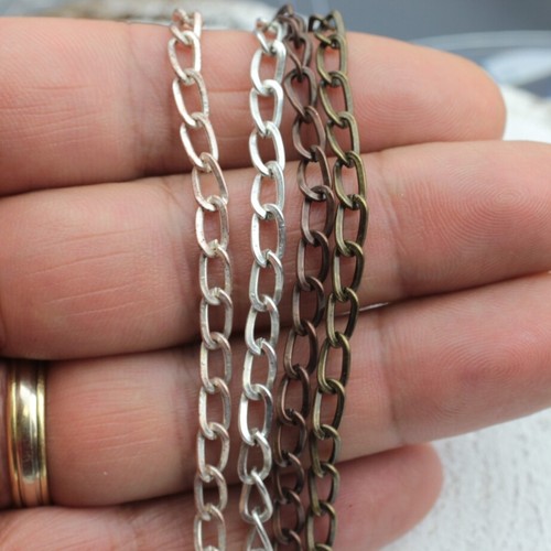 Metallkette Gliederkette Schmuckkette kettenverlängerung Schmuck selber mache 1m - Picture 5 of 10