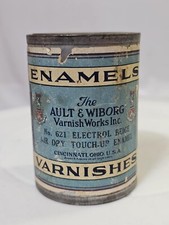 vtg Enamels Varnishes Ault & Wiborg Ohio USA-B7- READ