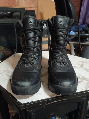 Ridge Footwear Air-Tac Side Zipper 8  Black Leather Tactical Boots Men s 11.5