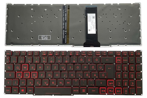 Tastatur Ungarisch Keyboard for Acer Nitro AN517-51 AN517-52 AN715-51 Backlit - Bild 2 von 6