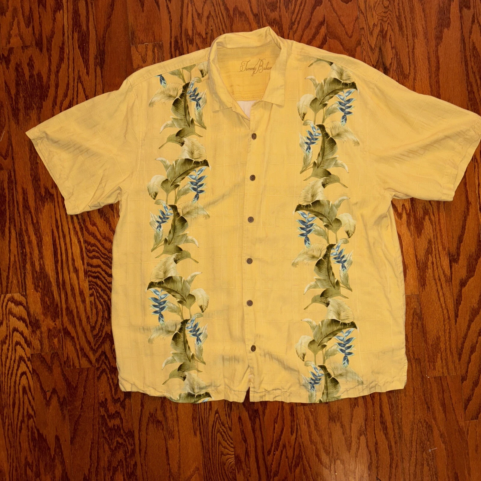 Tommy Bahama shirt Mens XXL short sleeve button up tropical plants print W/box