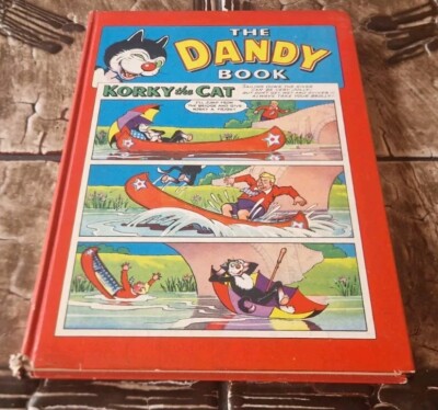 Vintage 1959 The Dandy Book Illustrated Annual Korky the Cat Desperate Dan - VG