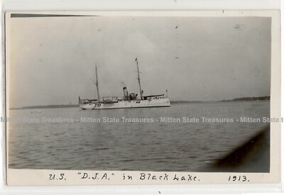 1913 Great Lakes ship SS Don Juan de Austria, Black Lake; photo postcard RPPC