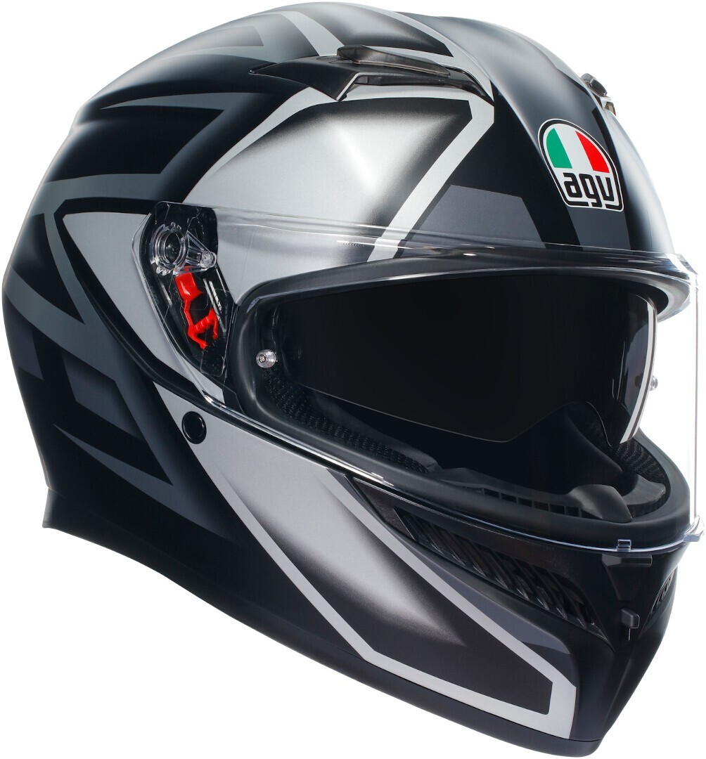 CASCO MOTO INTEGRALE AGV K3 ECE22.06 MULTI COMPOUND BLACK GREY TG XS